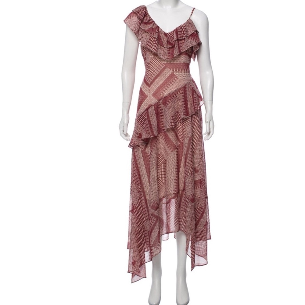 Rebecca Minkoff Veronica Asymmetrical Ruffle Dress